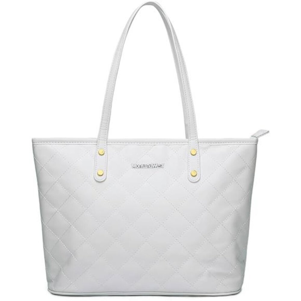 Montana West Quilted Tote Bag for Women Large Shoulder Bag Fashion Handbags